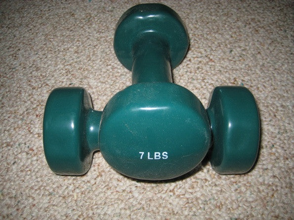 Rubber Coated 7lb Dumbbell “New” (pair)